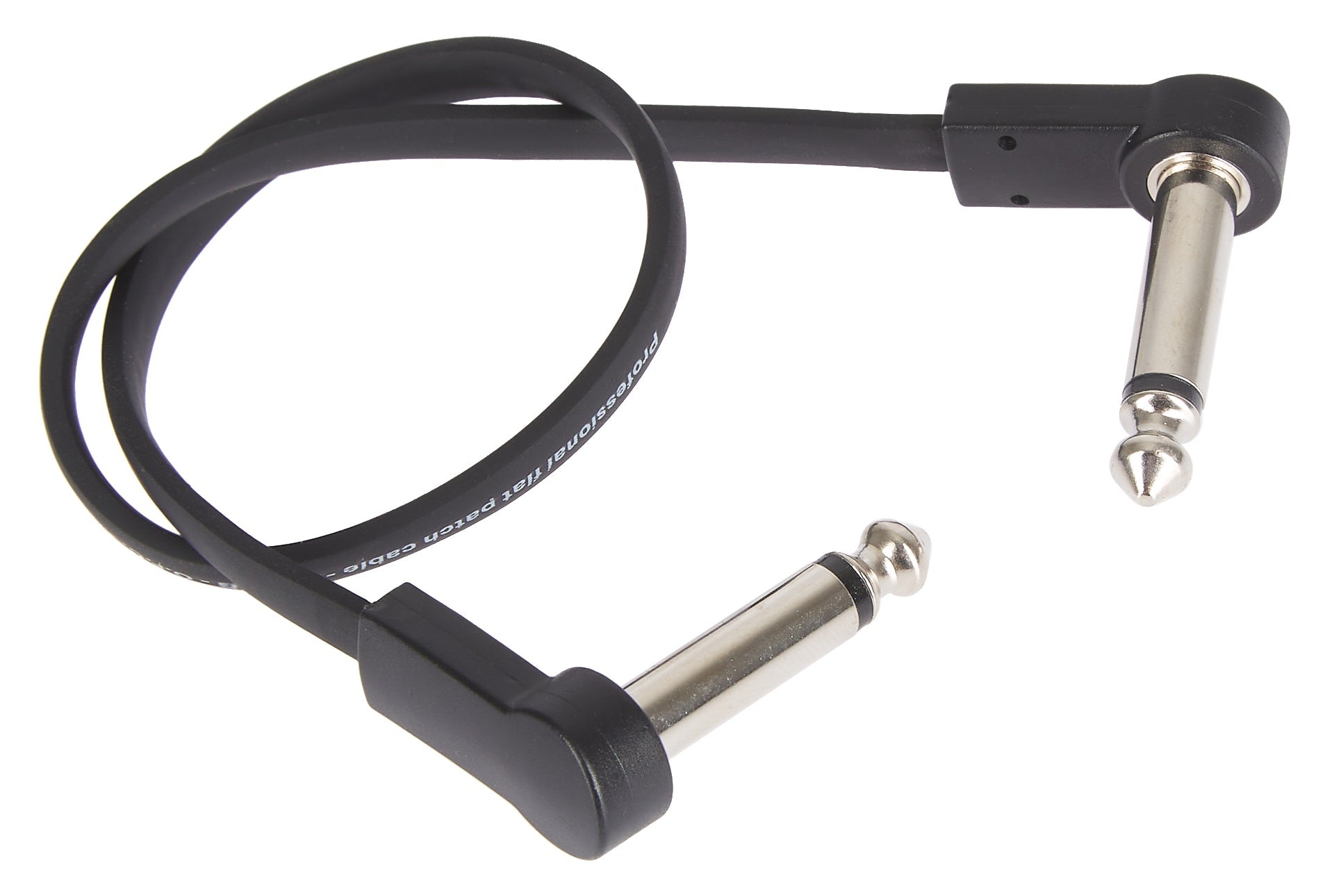 bespeco Silos Series, BS030PPN, Flat Patch Cable, 30cm/11.8 inch, Right Angle-to-Right-Angle, Black