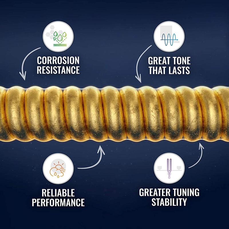 ELIXIR 16052 Acoustic Phosphor Bronze w/ NANOWEB® Coating , Guitar Stings (Light .012-.053)