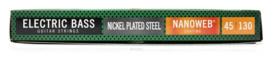 Elixir 14202, Electric Bass Guitar Strings, Nickel Plated Steel w/NANOWEB,- .045-.130 Light Long Scale