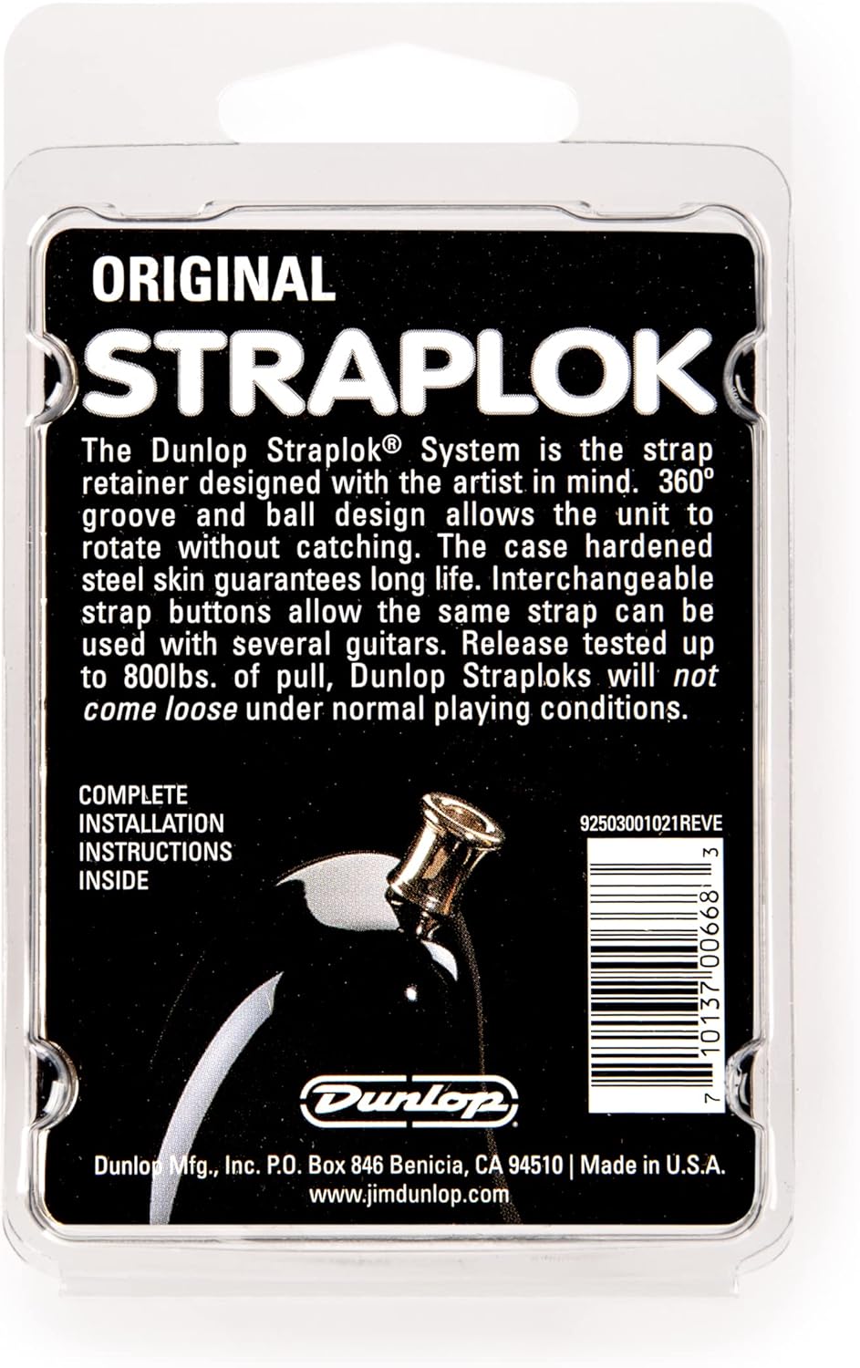 Dunlop SLS1104G, Original Gold Strap Lock & Button