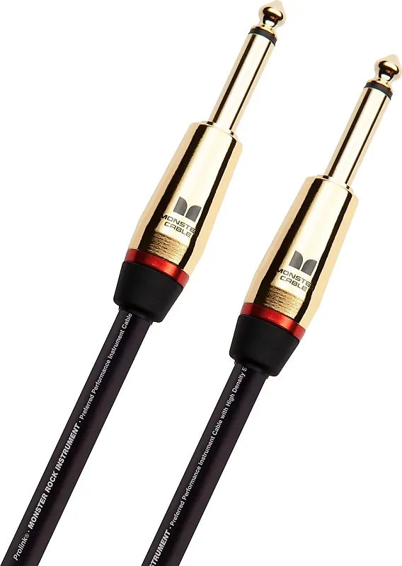 Monster® Prolink Rock, 600540-00, Instrument Cable - Straight to Straight Angle . 12 Feet
