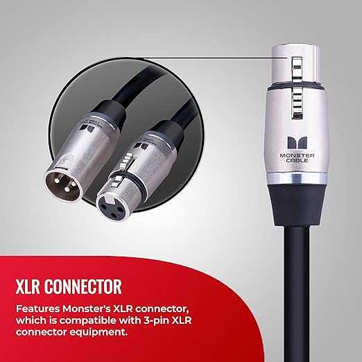 Monster® Prolink Performer™ 600, 600570-00, Microphone Cable, Silver Contact XLRs, 20 Feet.