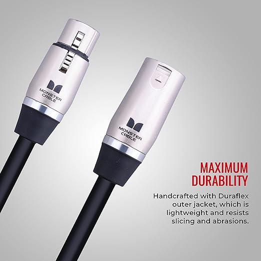 Monster® Prolink Performer™ 600, 600570-00, Microphone Cable, Silver Con5act XLRs, 20 Feet.