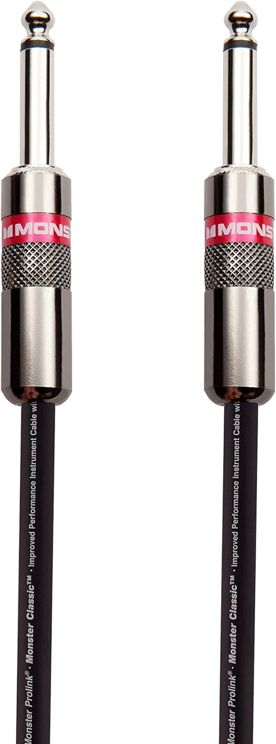 Monster® Prolink Classic600496-00,  Instrument Cable, Straight-to-Straight, 21ft., Black