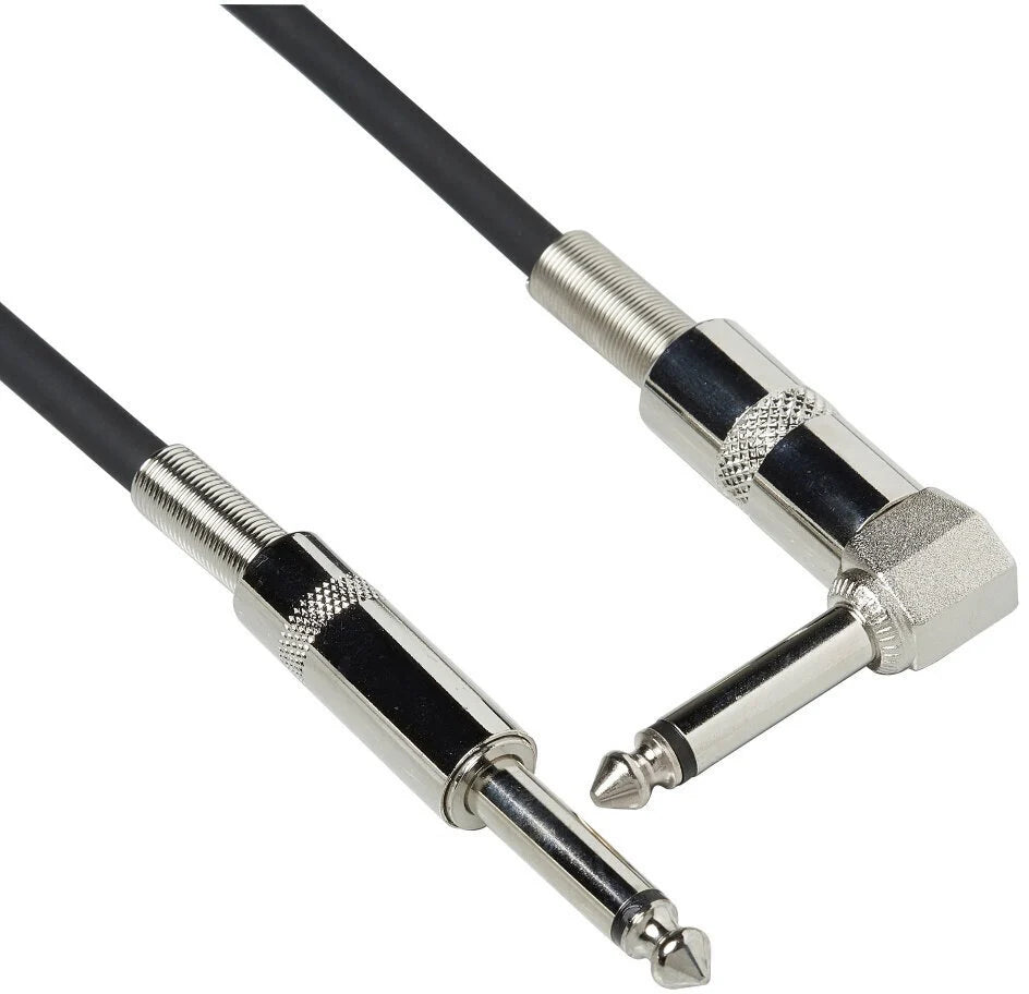 Bescpeco Basic Series, BS300P, Instrument Cable, 3m/10ft., Right to Straight Angle, Black
