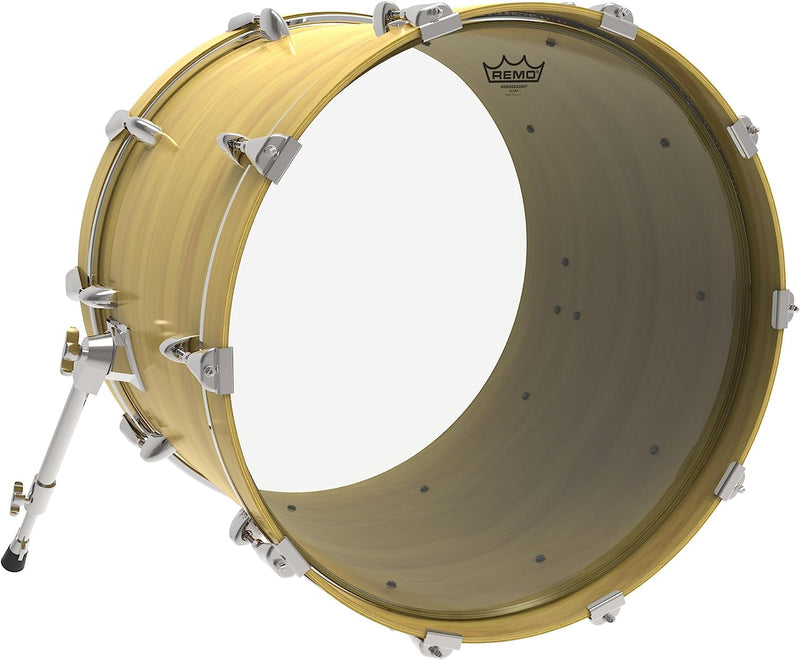 Remo BR-1322-00, Bass, Ambassador, Clear Drum Head, 22 inch