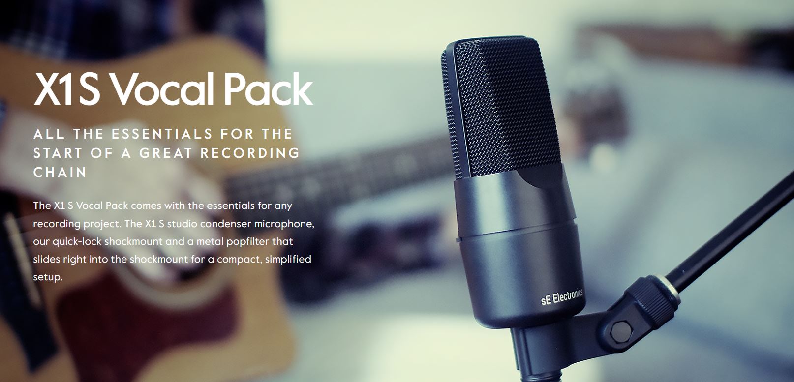 sE Electronics X1- S Vocal Pack, Large-diaphgam Condenser Microphone