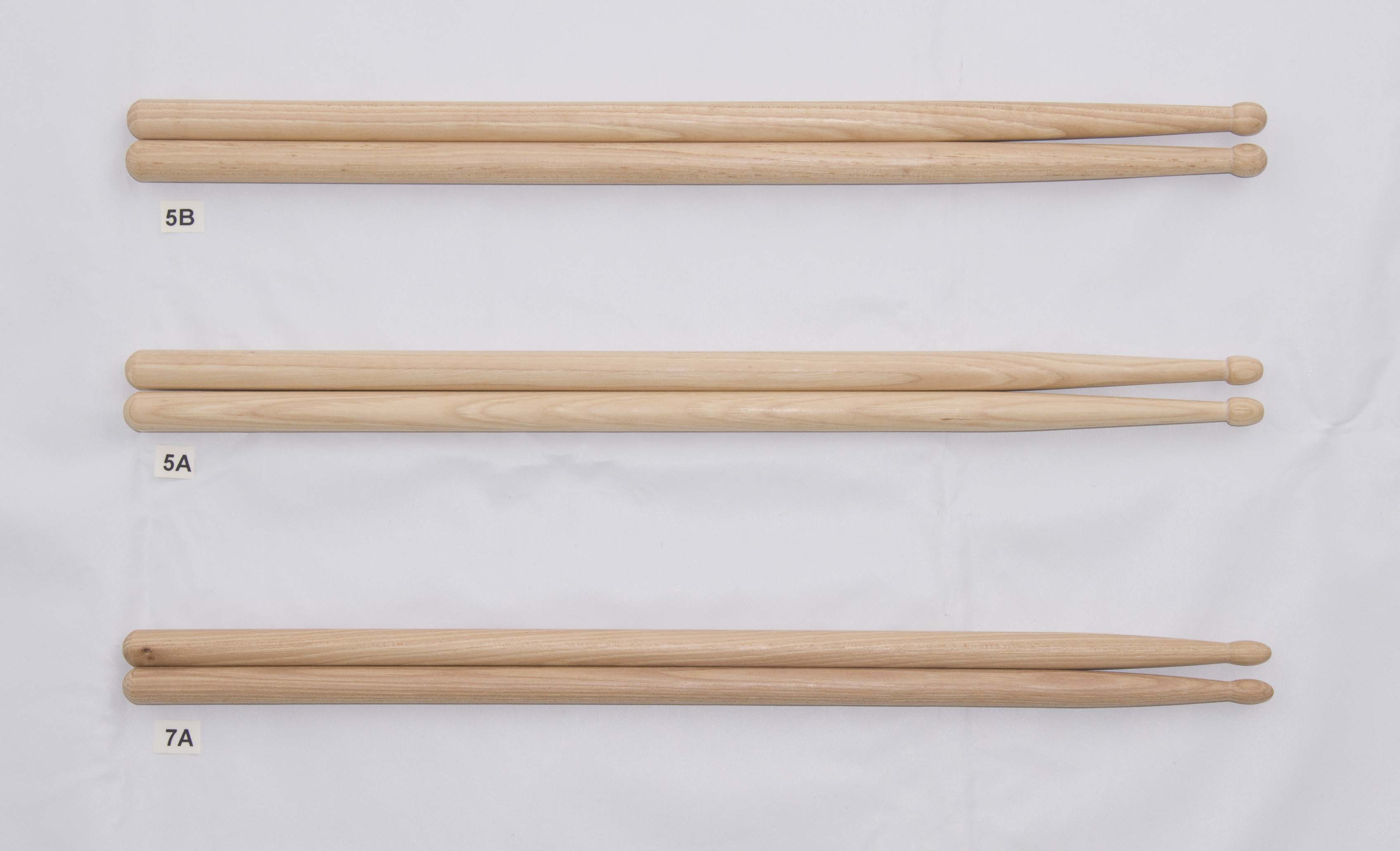 Unbranded 7A Drum Sticks, American Hickory, Wood Tip