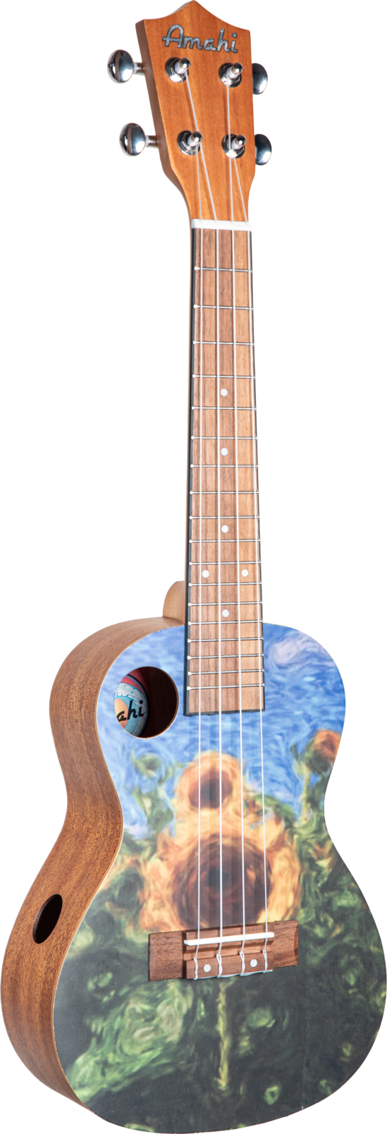 Amahi  UKC-3DA4 Masterpiece Series, Sunflower  - Concert, w/gig bag