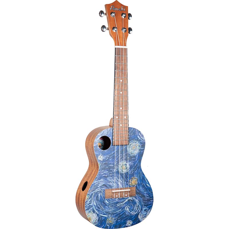 Amahi  UKC-3DA4 Masterpiece Series, Van Gogh Starry Night Mahogany Ukulele  - Concert, w/gig bag