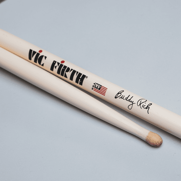 Vic Firth Signature Series, 5A Buddy Rich, Jazz Drum Sticks, Hickory, Wood Tip