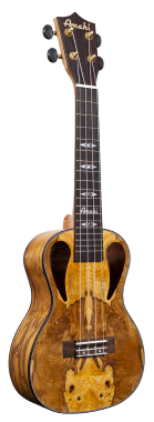 Amahi UK C10, African Burl Ukulele - Concert Size with Gig Bag