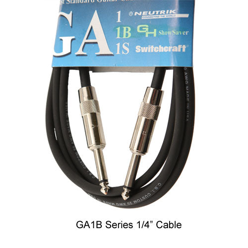 CBI Professional GA-1B Performer Series, Guitar & Instrument Cable, 3 feet (add. sizes available)