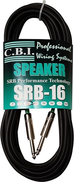 CBI SRB16-20 Speaker Cable, 16 Gauge, 1/4 Connectors, 20 feet (add. size avail.)