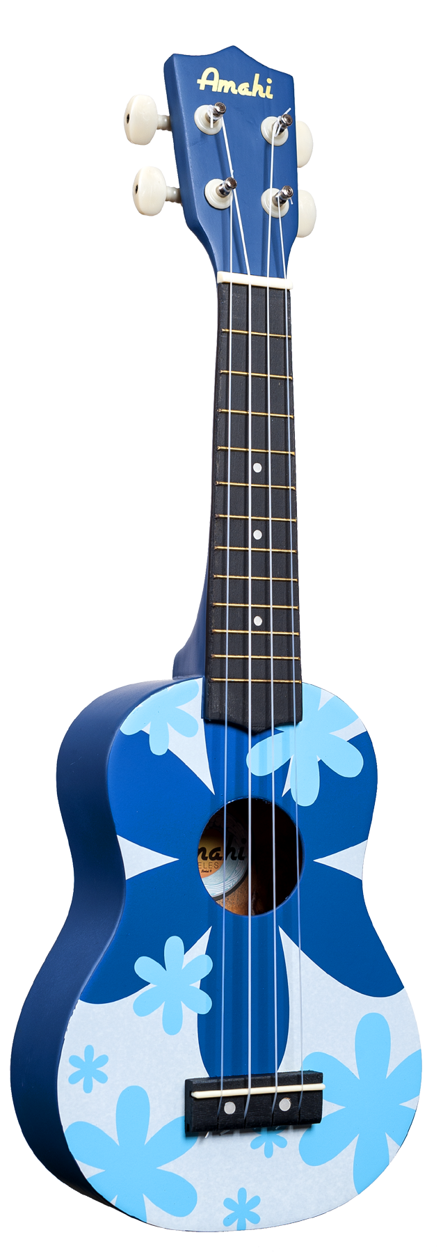 Amahi DDUK8 Blue Flower Ukulele - Soprano