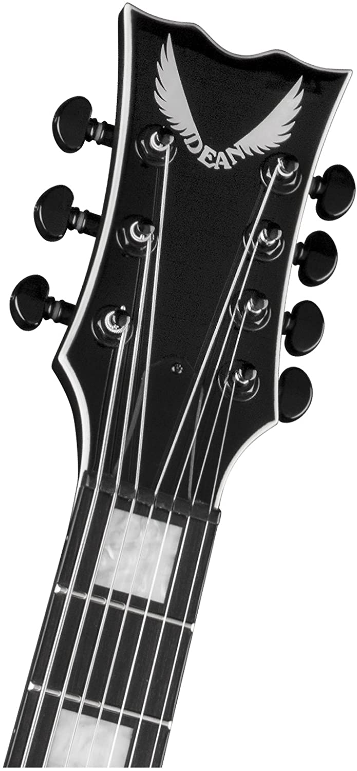 Dean TB STH7 BKS. Thoroughbred Stealth 7 Strings Electric Guitar w/EMG Pick-up, Black Satin finish. Includes Dean Hard Shell Case.