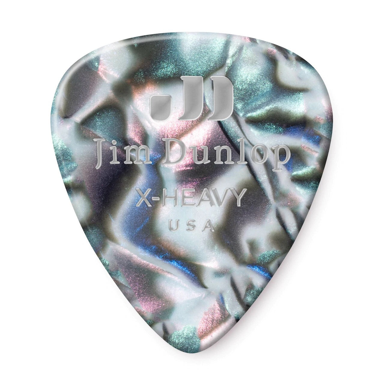 Dunlop 483-14XH Celluloid Abalone Pick, Extra Heavy