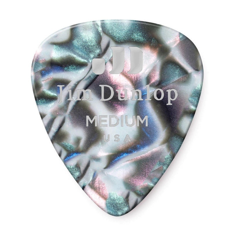 Dunlop 483-14MD Abalone, Celluloid Pick, Medium