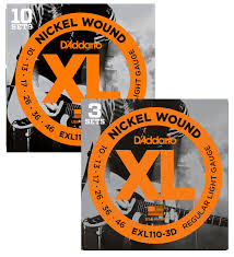 D'Addario EXL110, Nickel Wound, Electric Guitar Strings, Regular Light, 10-46