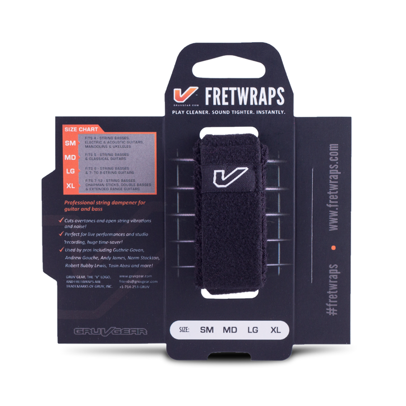 Gruvgear FretWrap String Muters  - Medium - Black  (1 PACK)
