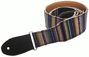 Henry Heller Hybrid Slider Guitar Strap, HS103-F, Rainbow Inca, 2.5" Width