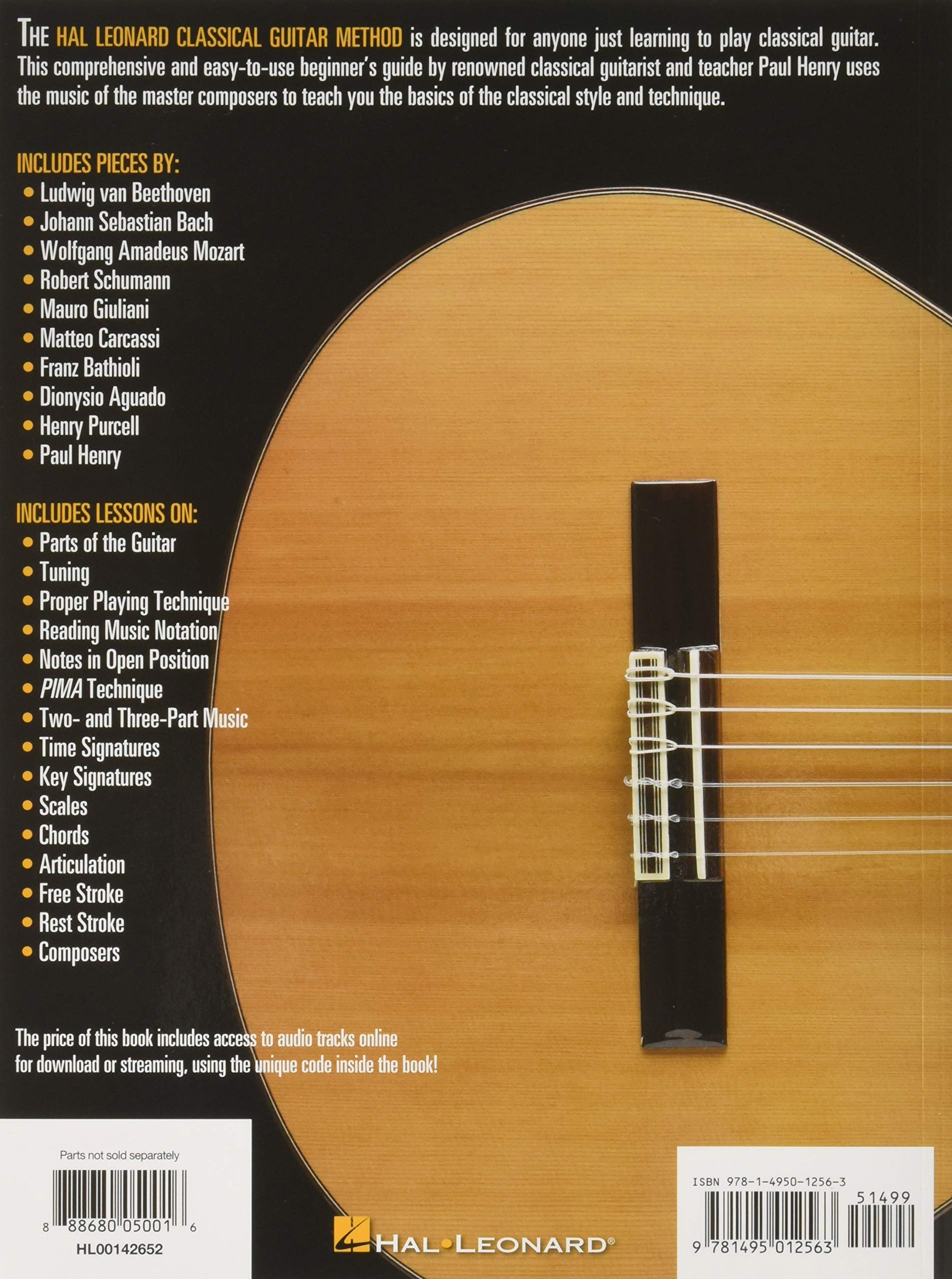Hal Leonard Classical Guitar Method, (TAB Edition ) -A Beginner's Guide with Step-by-Step Instruction and Over 25 Pieces to Study and Play (Online Audio)