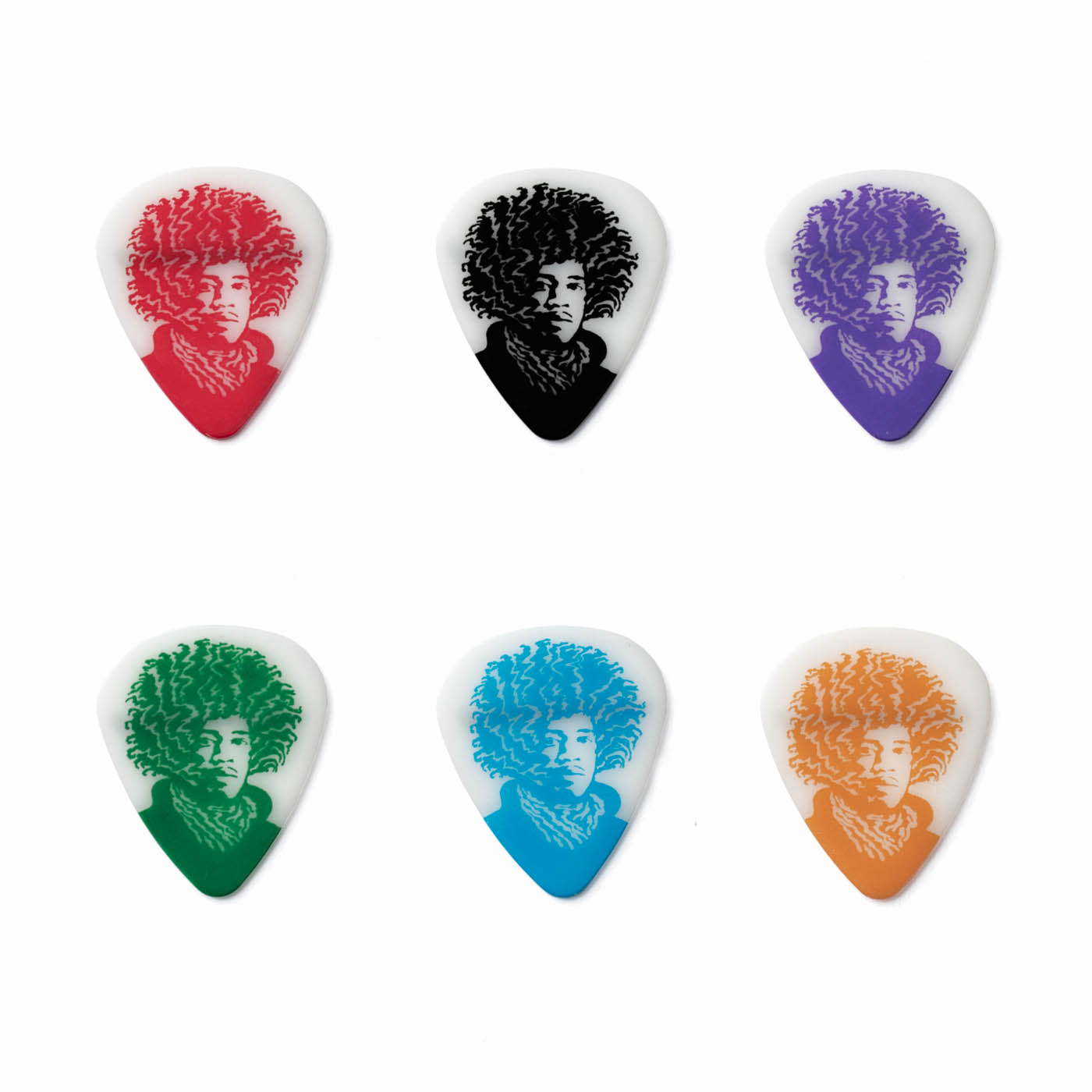 Dunlop Artist Jimi Hendrix Pick Tin, with 6 Medium Gauge Picks