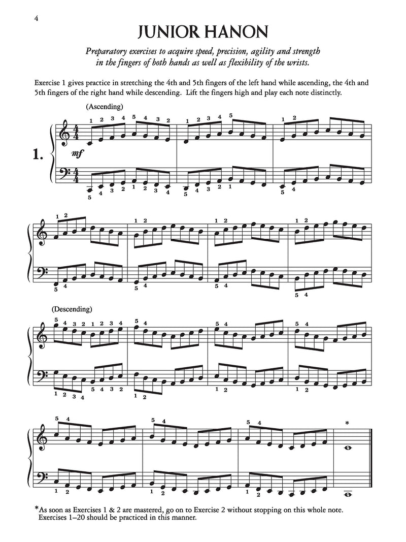 Junior Hanon for the Piano (Alfred Masterwork Edition) - Paperback