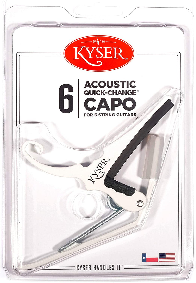 Kyser Quick Change 6 Strings Guitar Capo White