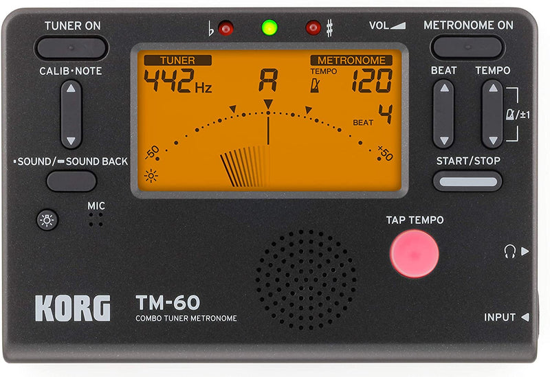 Korg TM-60BK Tuner & Metronome Combo
