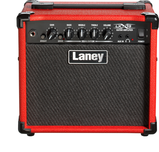Laney LX-15 Red Guitar Combo, 15W, 2x5 in. Woofers