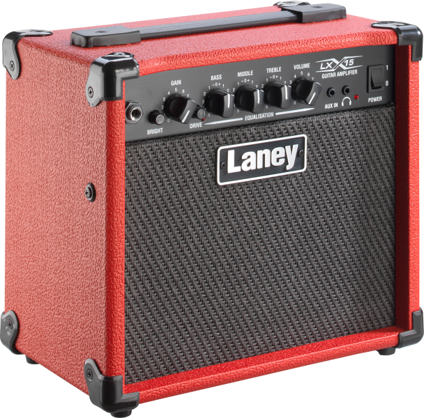 Laney LX-15 Red Guitar Combo, 15W, 2x5 in. Woofers