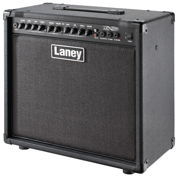 Laney UK  LX65R, Twin Channel Guitar Combo Amp. 65 Watts 12" custom HH driver. Solid Sate Amp. Black