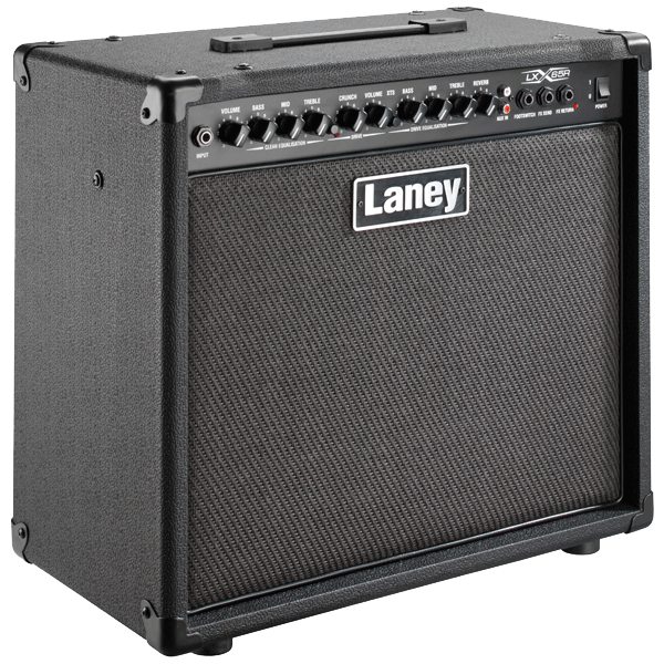 Laney UK  LX65R, Twin Channel Guitar Combo Amp. 65 Watts 12" custom HH driver. Solid Sate Amp. Black