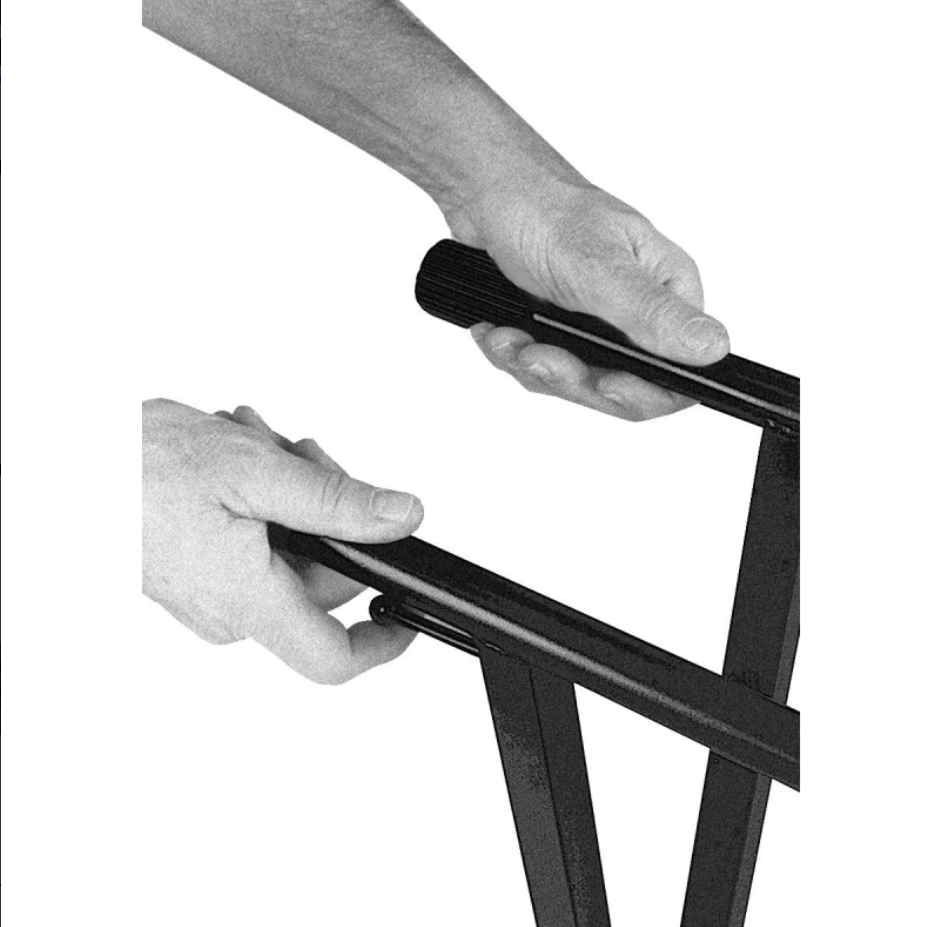 On-Stage KS7290 ERGO-LOK Single-X Keyboard Stand with Welded Construction