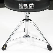 Pork Pie Drum Throne "Big Boy Saddle Drum Throne", Carbon Fiber with Black Top