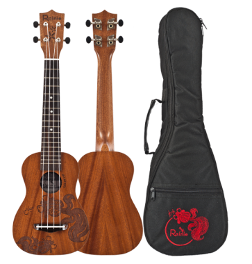 Amahi SLG-01-Raine Goldfish, Mahogany , Ukulele  - Soprano Size 21", 17 Frets with Gig bag