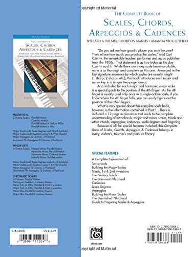 The Complete Book of Scales, Chords, Arpeggios & Cadences: Includes All the Major, Minor (Natural, Harmonic, Melodic) & Chromatic Scales