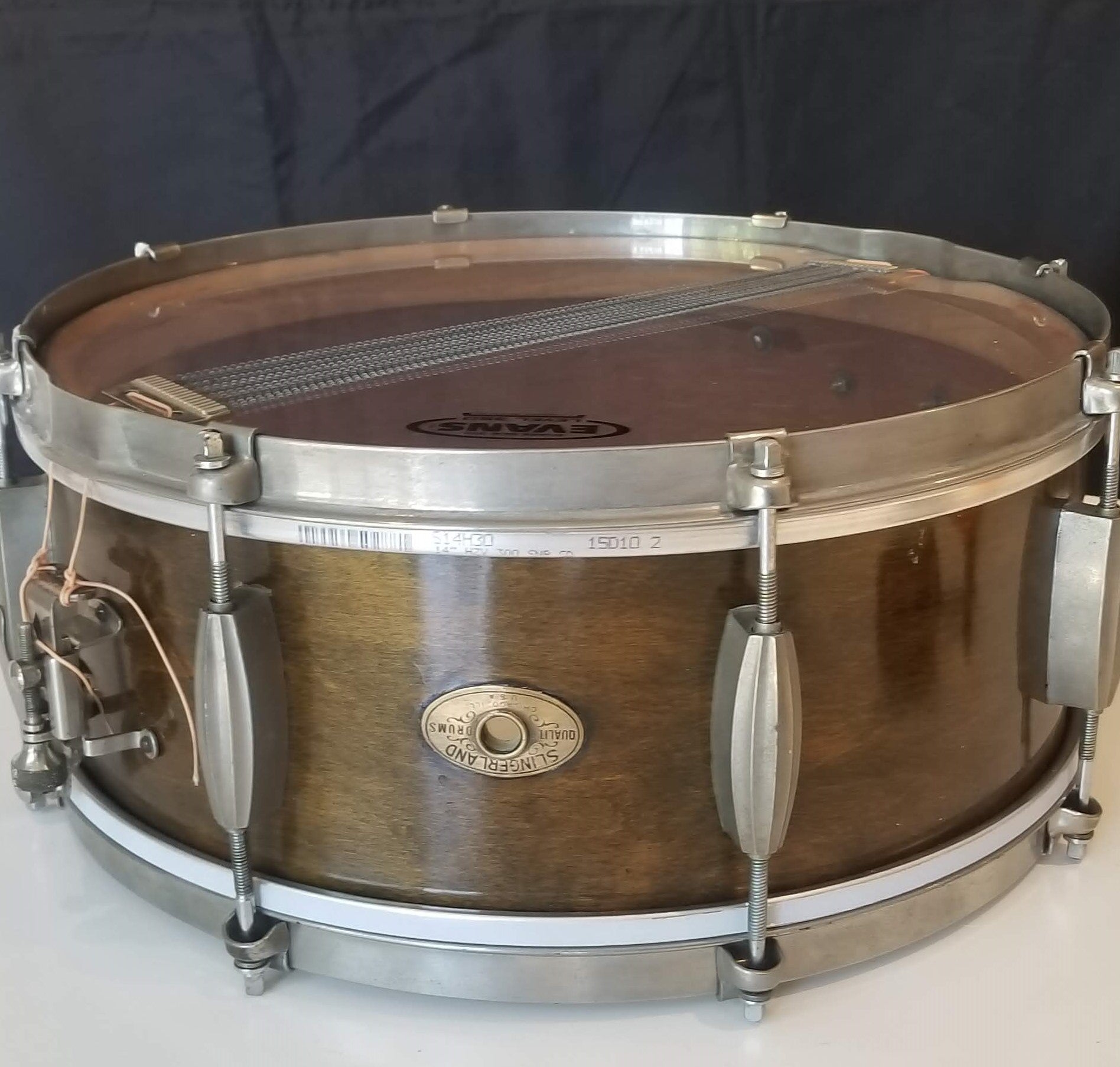 Slingerland Radio King - Rare 5.5""x14" Walnut Snare, 1950s Made in USA-Excellent Condition, Vintage