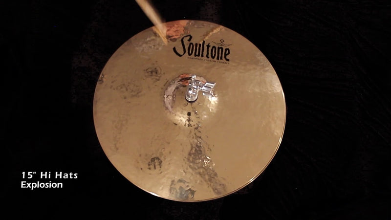 Soultone Cymbals EXP-HHT15, Concert/Explosion High Hat 15", Pair (Top/Bottom)