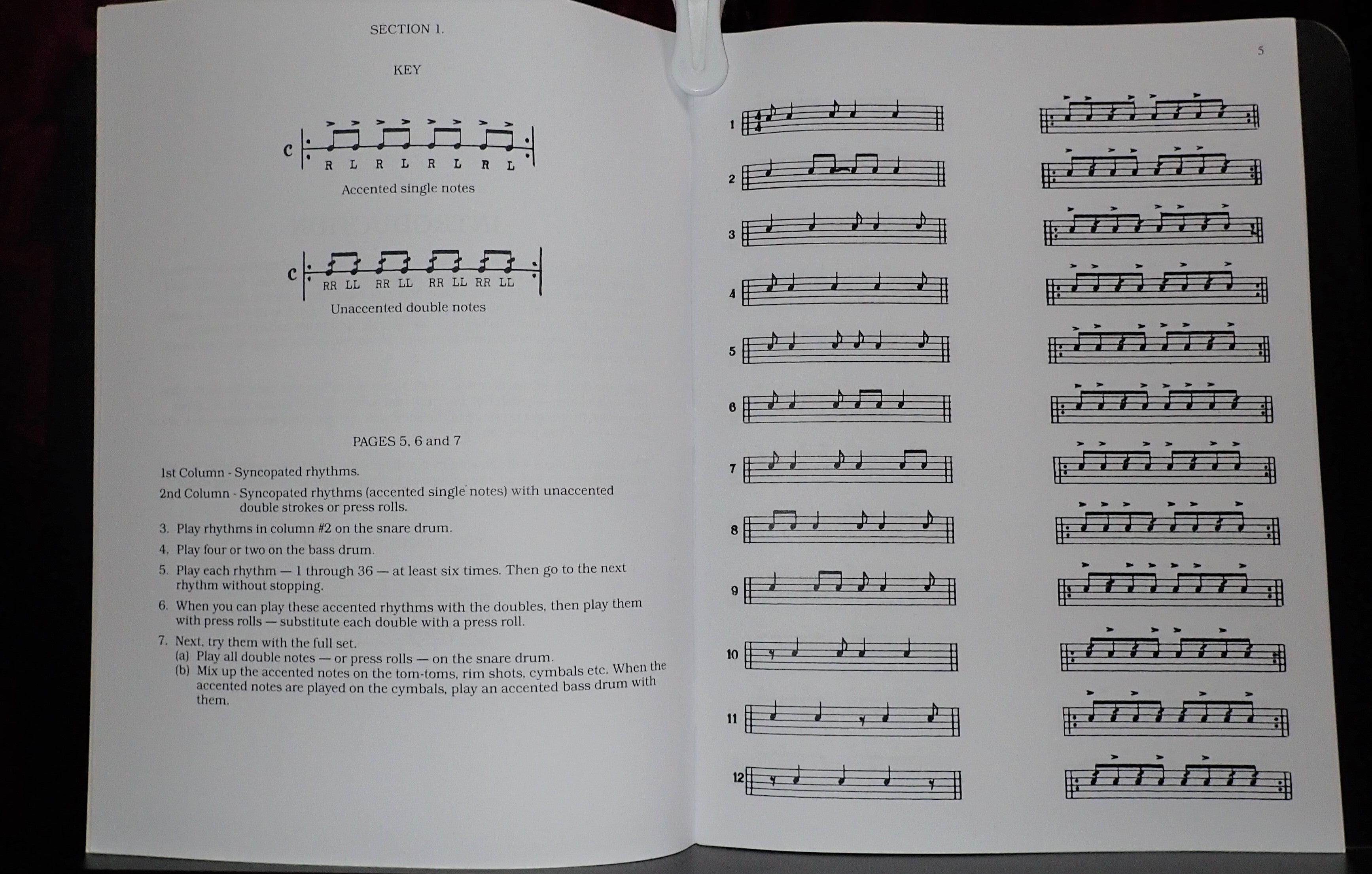 Drumset Book Syncopation & Rolls for the Drumset