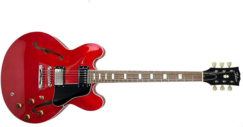 Tokai UES198 Electric Guitar. Semi-Hollow, See-Thru Red (SR), MIJ, with Hard Shell Case (Sold-Out Back-Order Q1 2023)