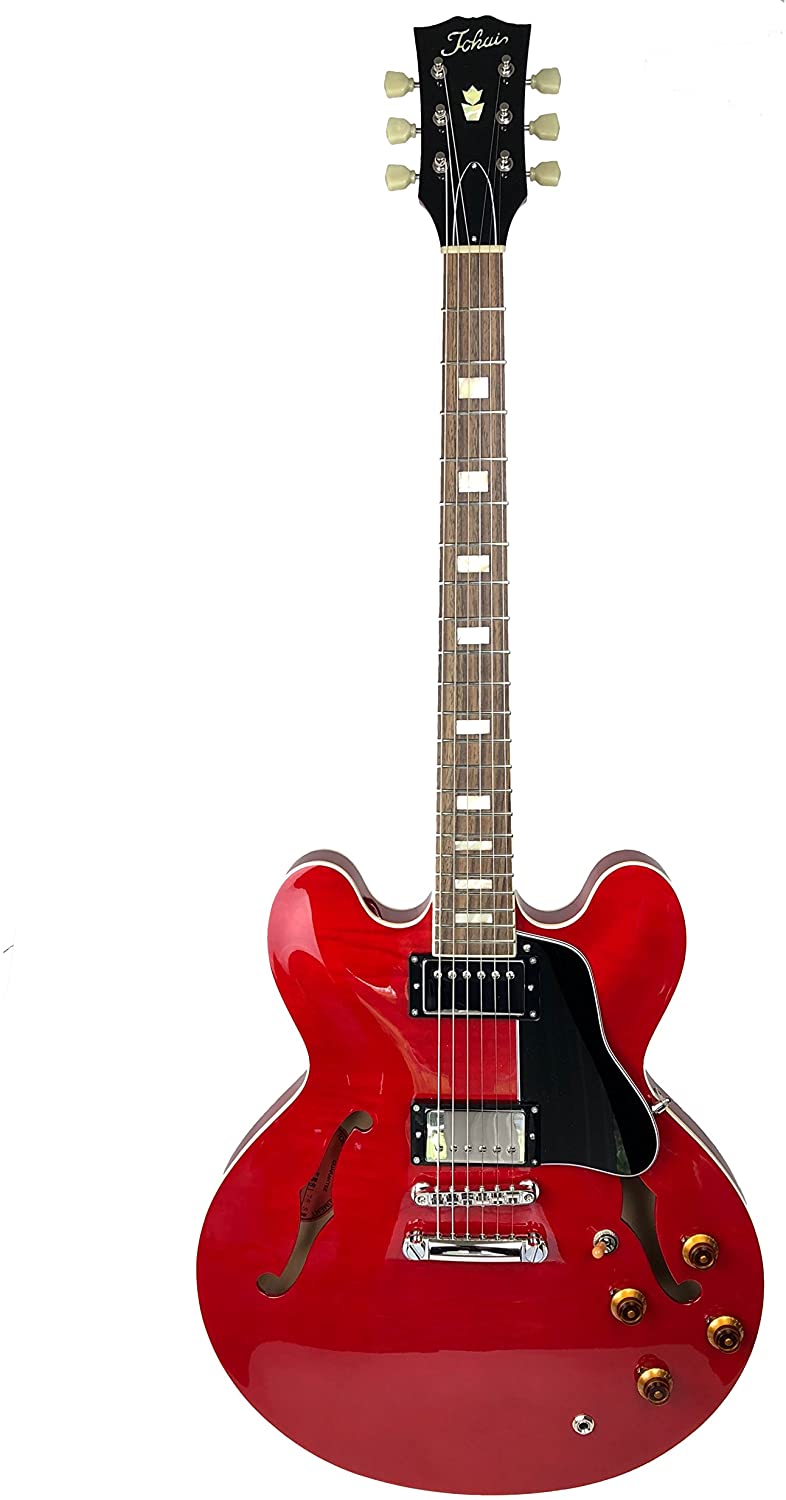 Tokai UES198 Electric Guitar. Semi-Hollow, See-Thru Red (SR), MIJ, with Hard Shell Case (Sold-Out Back-Order Q1 2023)