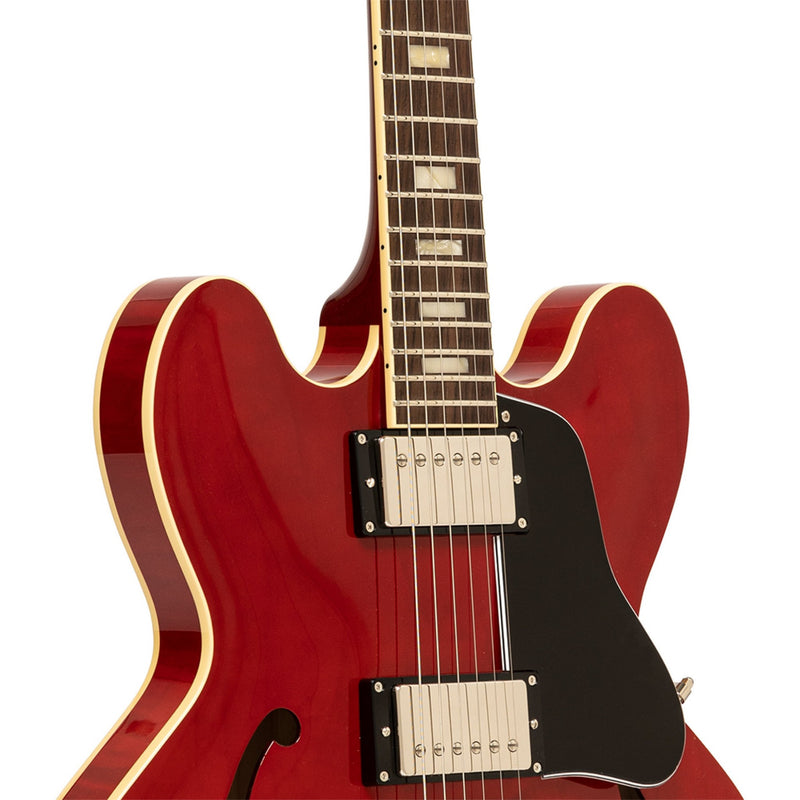 Tokai UES198 Electric Guitar. Semi-Hollow, See-Thru Red (SR), MIJ, with Hard Shell Case (Sold-Out Back-Order Q1 2023)