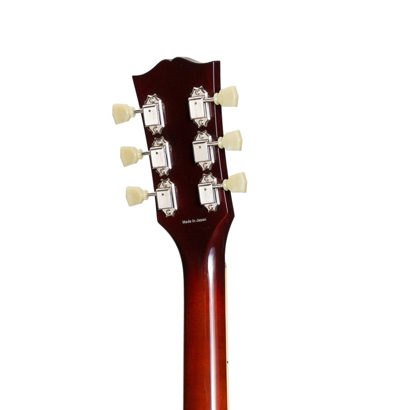 (Sold Out)Tokai UES-198 Electric Guitar. Semi-Hollow, Tea Burst (TB), MIJ, with Hard Shell Case