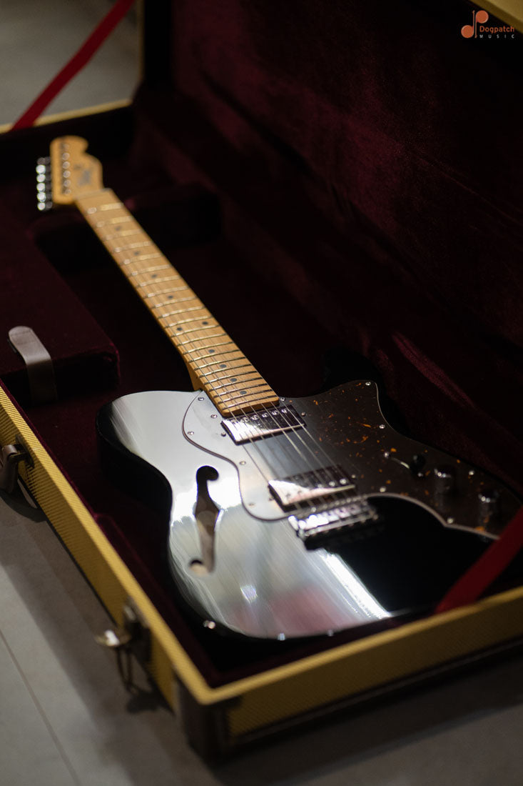 Tokai TTE200TL, Custom Shop Thin Line, Black, Electric Guitar, with Hard Shell Case