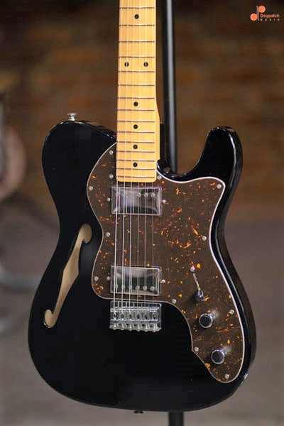 Tokai TTE200TL, Custom Shop Thin Line, Black, Electric Guitar, with Hard Shell Case