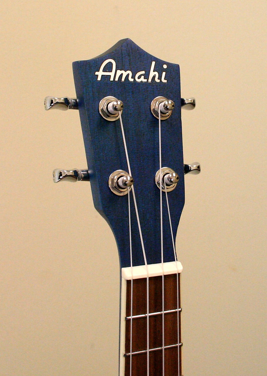 Amahi UK 205EQ, Dark Blue Mahogany Ukulele - Concert Size with Gig Bag
