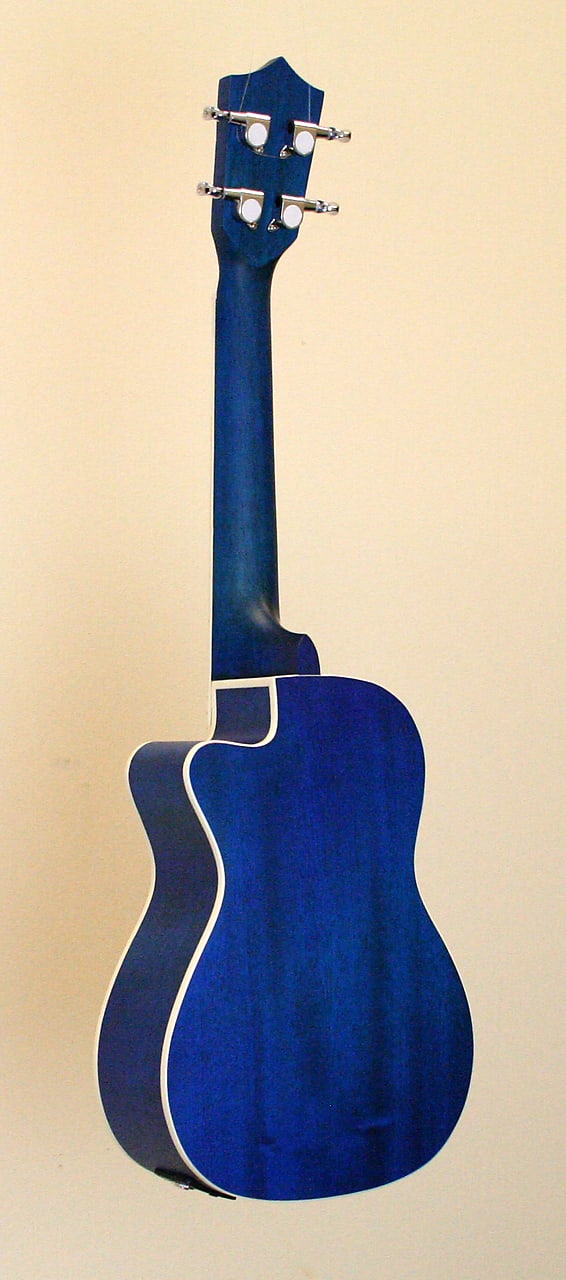 Amahi UK 205EQ, Dark Blue Mahogany Ukulele - Concert Size with Gig Bag