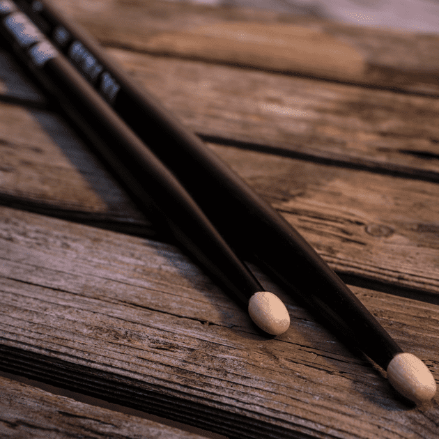 Vic Firth American Classic® 5A Drum Sticks, Black, Hickory, Wood Tip